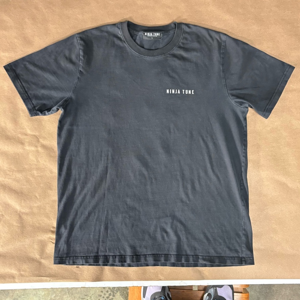 Ninja Tune T-shirt, washed and nicely worn in, used good condition